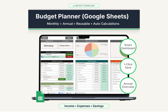 Download Budget Planner for Google Sheets - Sheet Collection