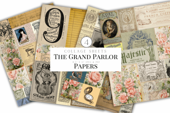 Download The Grand Parlor Papers Collage Sheets - Sheet Collection
