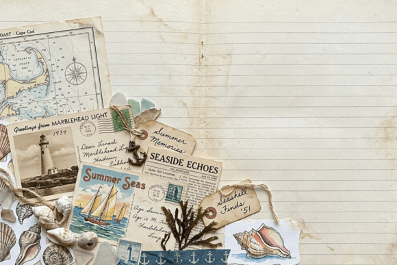 Download Vintage Sewing Floral Junk Journal Sheet - Sheet Collection