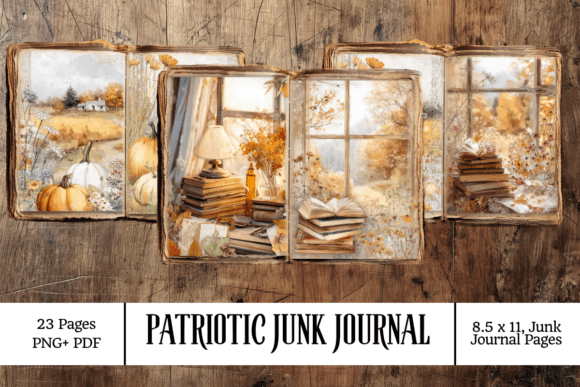 Download Bright Autumn Junk Journal Kit 23 Pages - Junk journal kit Collection