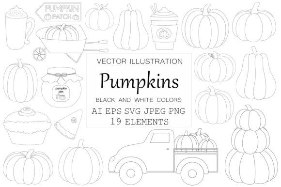 Download Pumpkin Coloring. Harvest Graphics SVG - Harvest graphics Collection