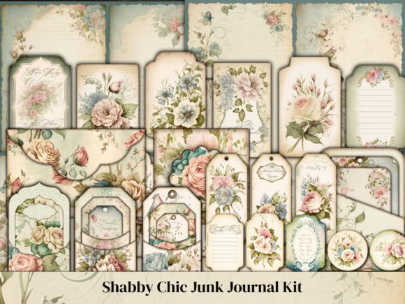 Download Shabby Chic Rose Junk Journal Kit - Junk journal kit Collection
