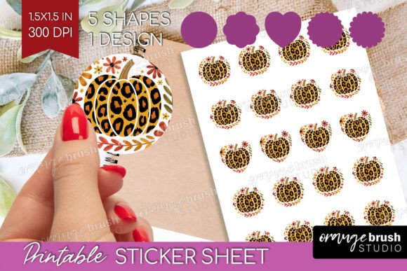 Download Fall Pumpkin Printable Sticker Sheet - Sheet Collection