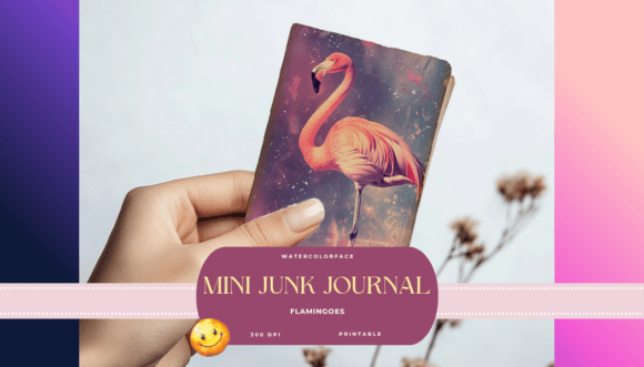 Download Flamingo Mini Junk Journal Kit - Junk journal kit Collection