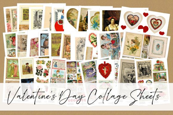 Download Vintage Valentine's Day Collage Sheets - Sheet Collection