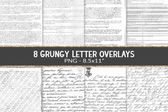 Download Vintage Text Script Sheet PNG Overlay - Sheet Collection