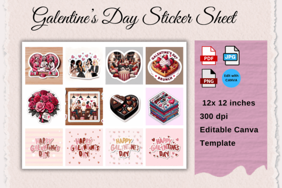 Download Galentine’s Day Sticker Sheet Printable - Sheet Collection
