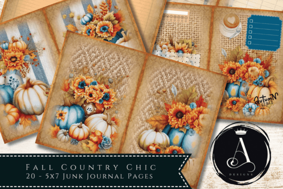 Download Fall Junk Journal Kit - Country Chic - Fall junk journal Collection