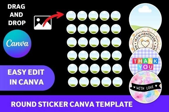 Download 1.5 Inch Round Sticker Sheet Canva Templ - Sheet Collection