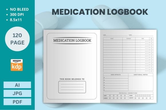 Download Medication Tracker Kdp Interior - Premium Resources