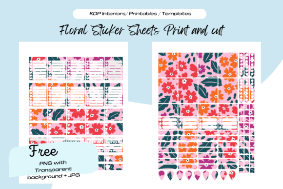 Download Printable Flower Planner Sticker Sheets - Sheet Collection