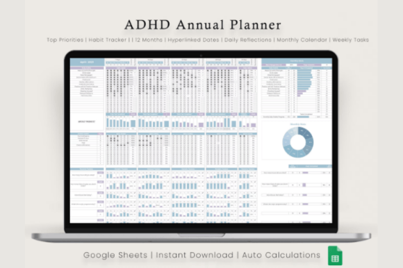 Download ADHD Life Planner for Google Sheet - Sheet Collection
