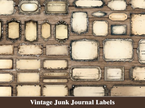 Download Vintage Tags Labels Junk Journal Kit - Junk journal kit Collection