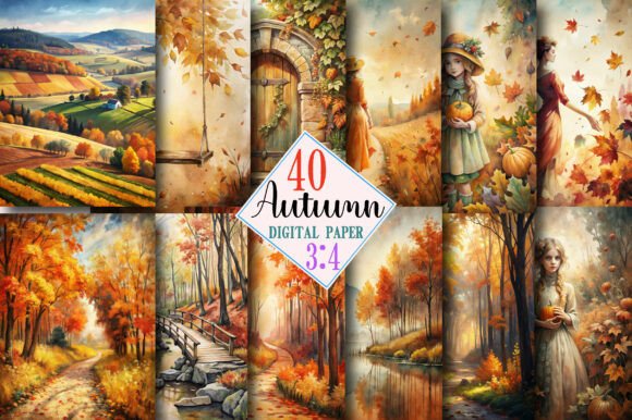 Download Autumn Junk Journal Kit Pages - Junk journal kit Collection