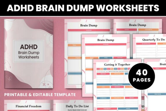 Download ADHD Brain Dump Worksheets - Sheet Collection