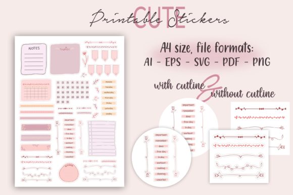 Download Bullet Journal Planner Sticker Sheet - Sheet Collection